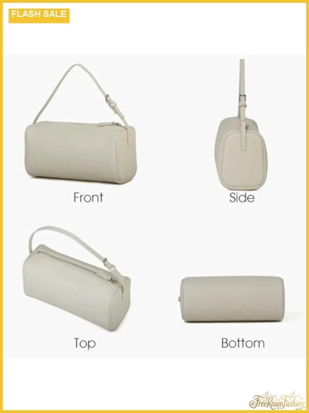 Full-Grained Leather Crossbody Hobo Bag with Adjustable Strap, Zipper Pocket,